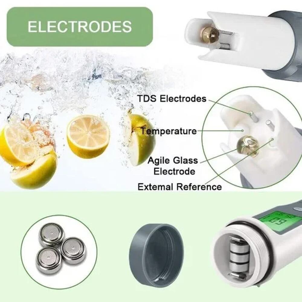 3 in 1 Digital PH Meter with ATC PH Tester, TDS/PH/Temperature Meter - Picture 5 of 6